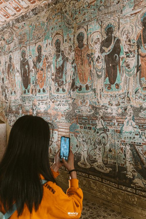 莫高窟的壁画可以拍照吗,莫高窟参观不允许拍摄洞窟里的壁画对吗