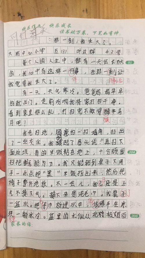 那一刻我长大了400字左右,以那一刻我长大了为题四百字作文15篇