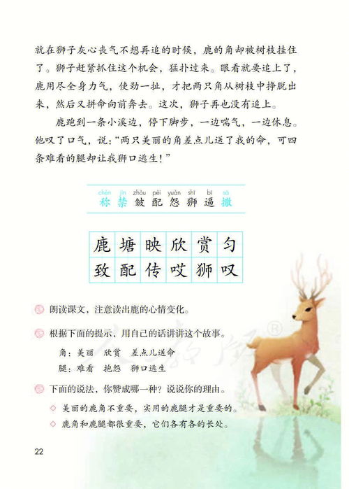 鹿角和鹿腿教案,鹿角和鹿腿教案第二课时